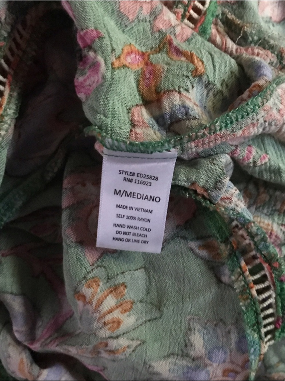 Easel Dreamy Doll Boho Mini Dress Sz M - Picture 7 of 7